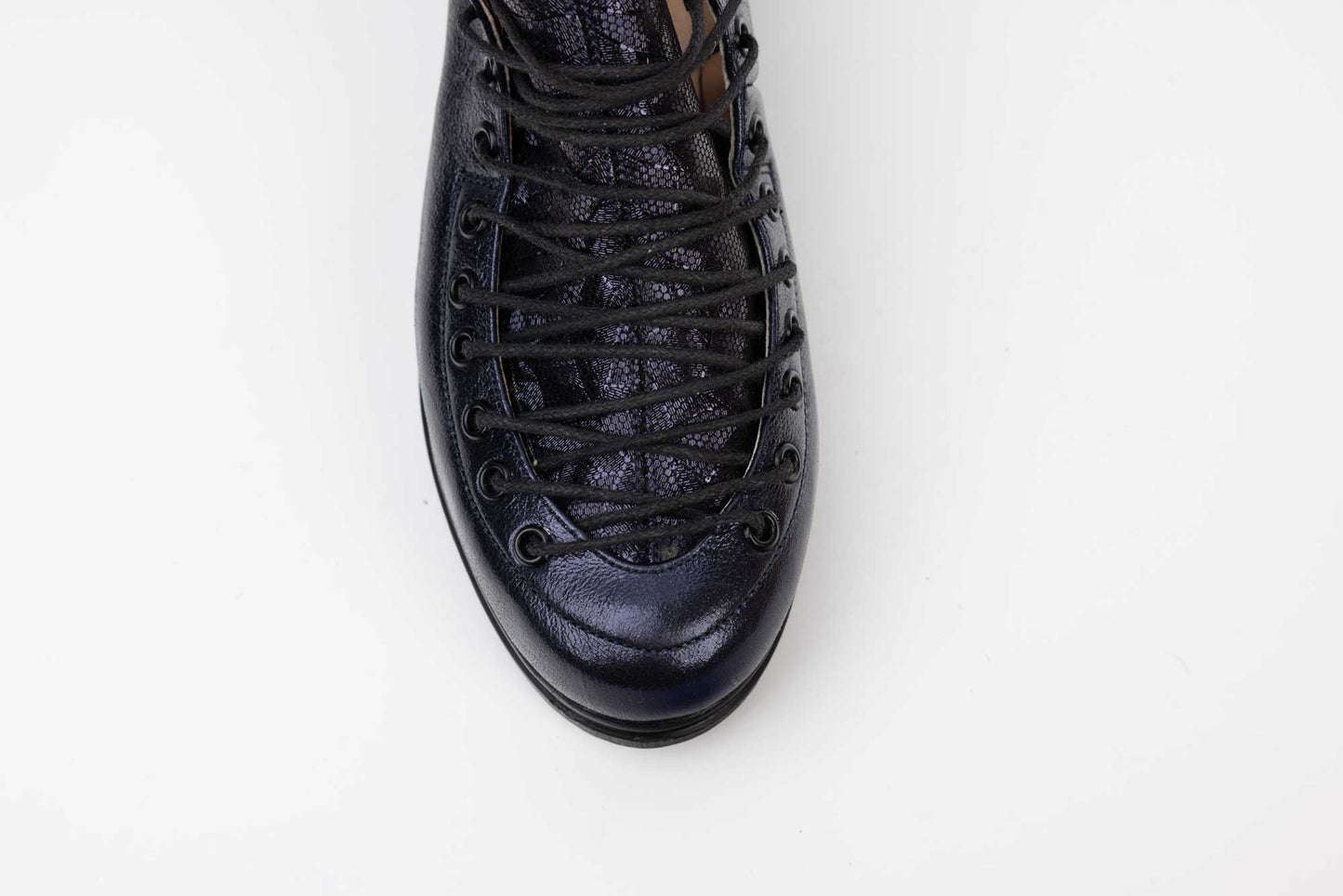 Pantofi dama casual piele naturala LARISA Anto 02 Bleu sidef holograma