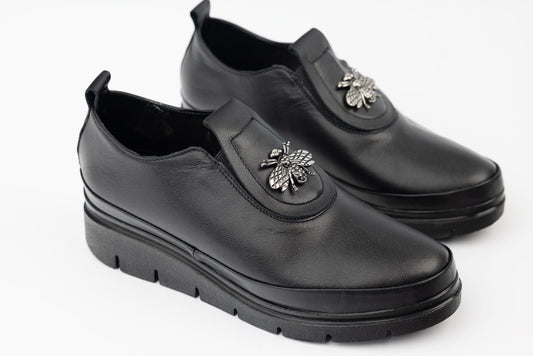 Pantofi dama piele naturală PERLA 3629 N box