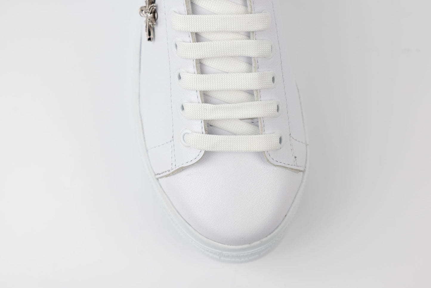 Pantofi dama casual piele naturală PERLA 3386 Alb argintiu