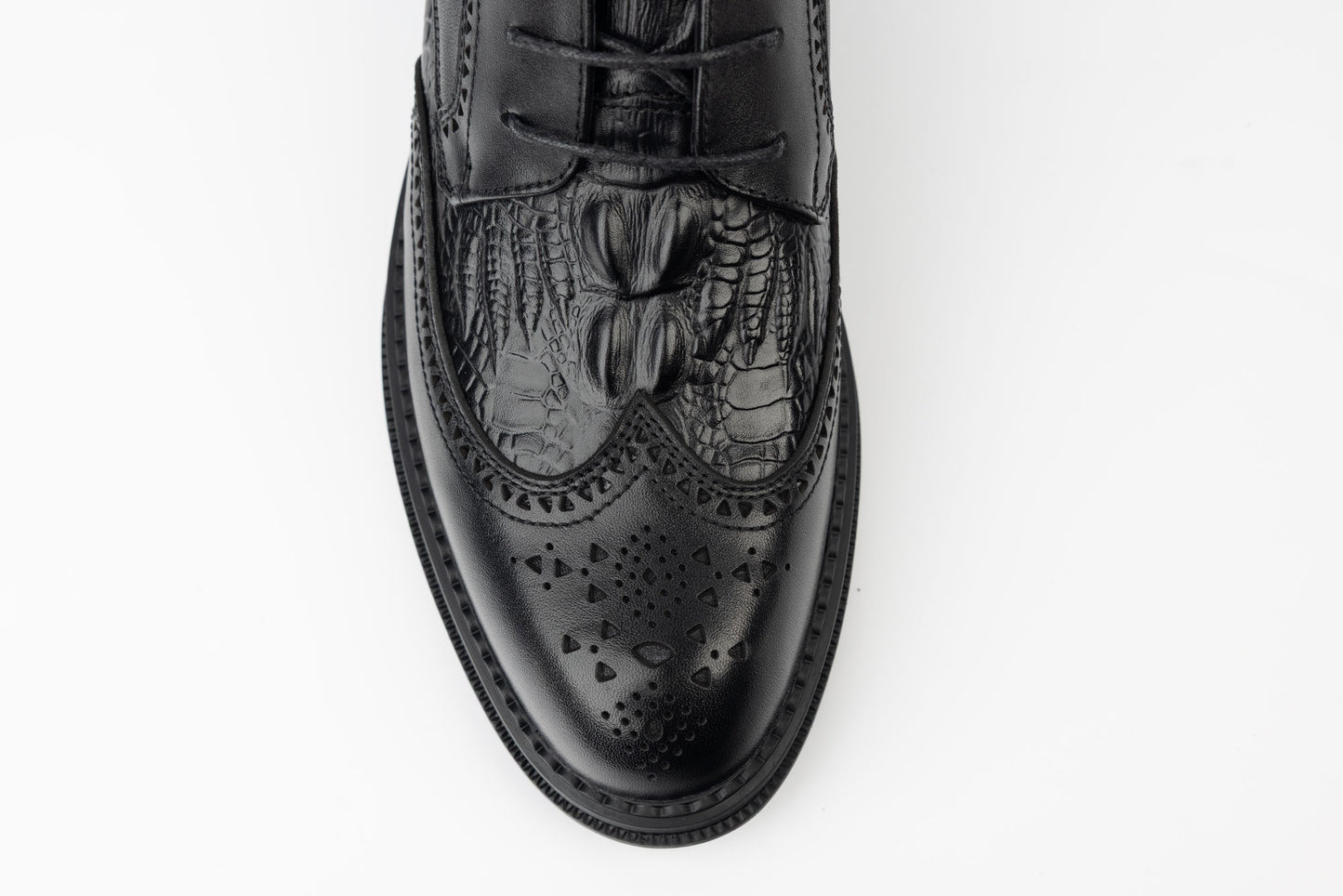 Pantofi barbati piele naturală JOHAN 16305 N presaj croco