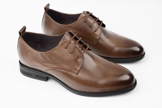 Men's genuine leather shoes JOHAN 26023 Brown