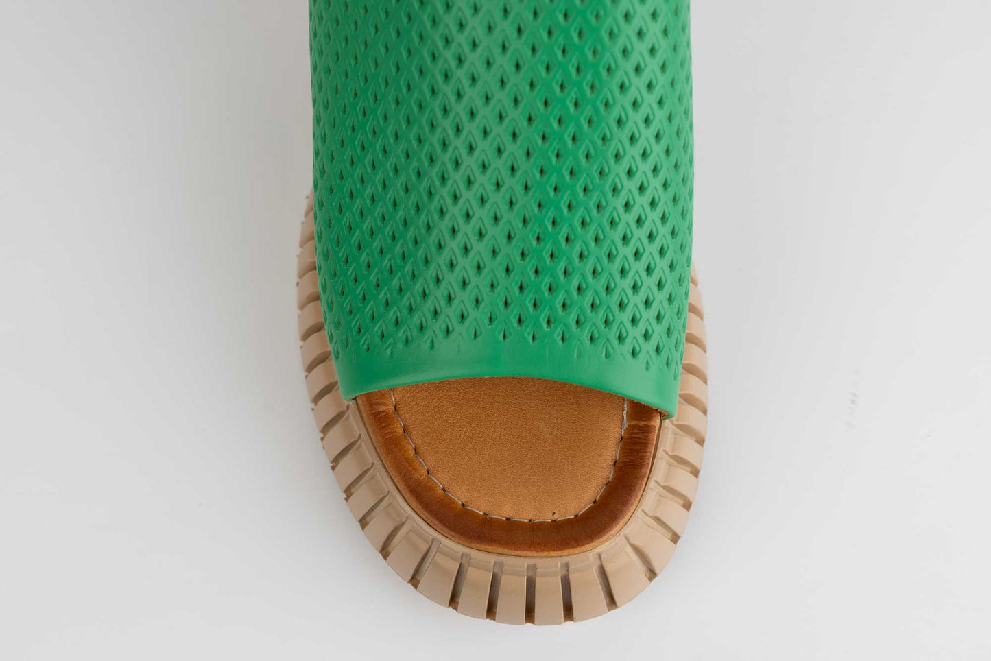 Women's genuine leather clogs DOGATI 10691 Green