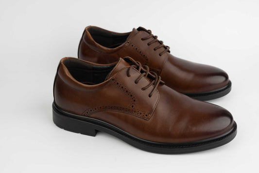 Men's genuine leather shoes JOHAN 22185 Brown