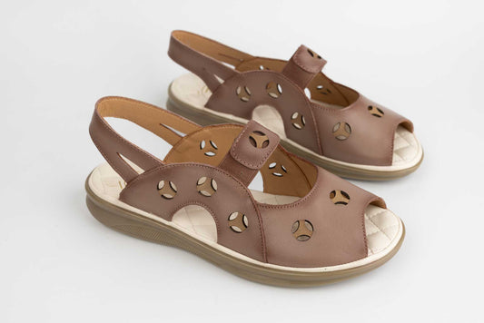 Women's genuine leather sandalsFORMAZIONE 1388 Apricot