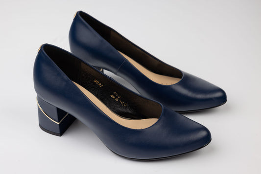 Women's genuine leather shoes 9931 Blue box