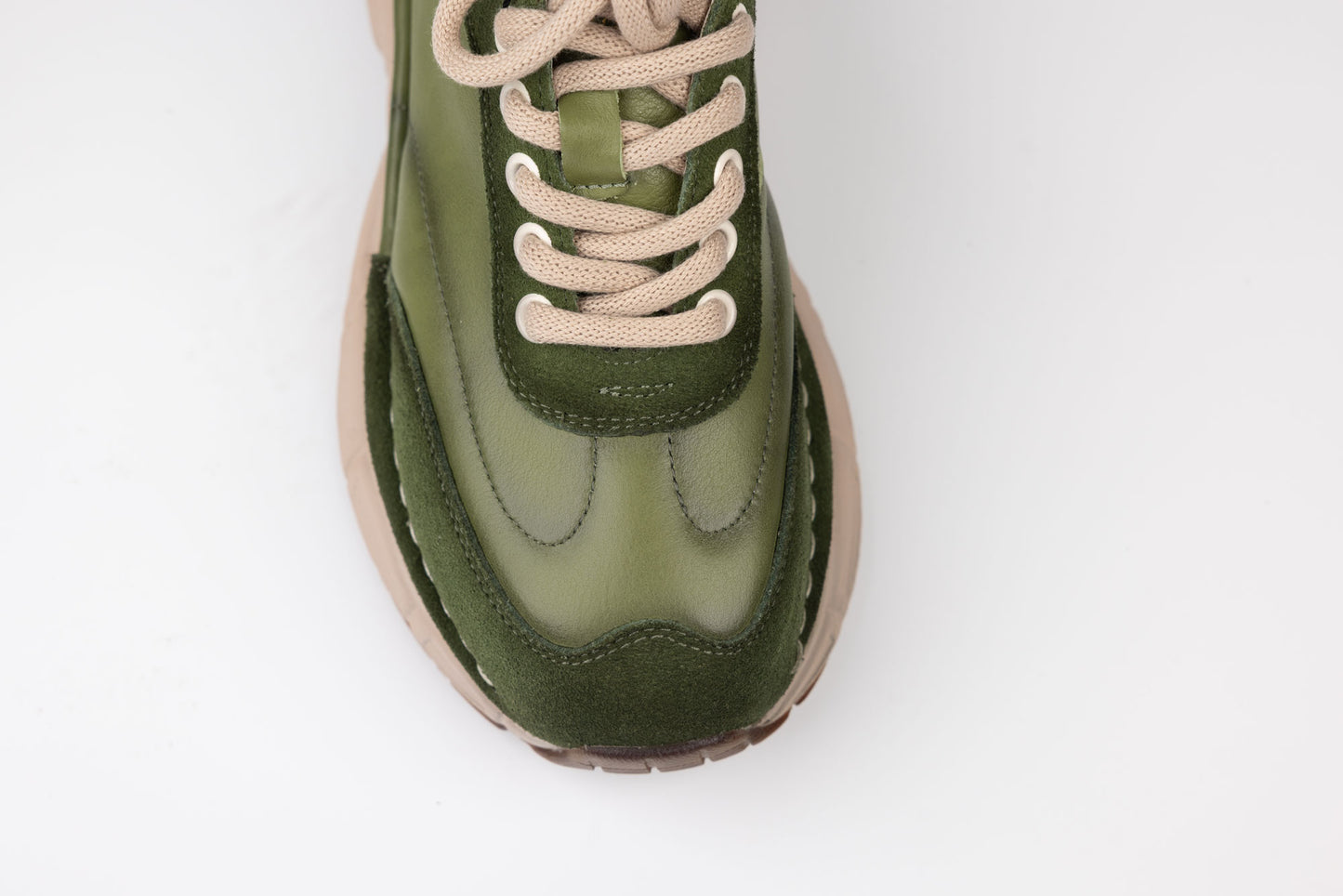 Adidași damă piele naturală FRANCO GERARDO 5502 Verde box vel