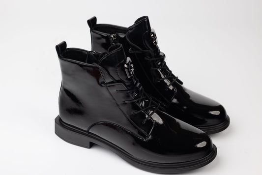 Ghete dama piele naturală lăcuită FORMAZIONE 11520 N lac