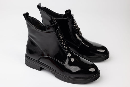 Women's boots made of natural patent leather FORMAZIONE 1227 N patent