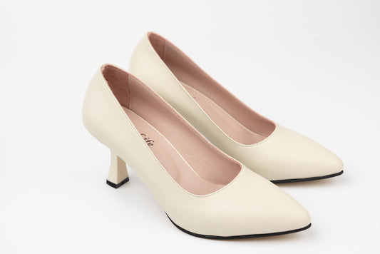 Women's genuine leather shoes LSD 714 Beige