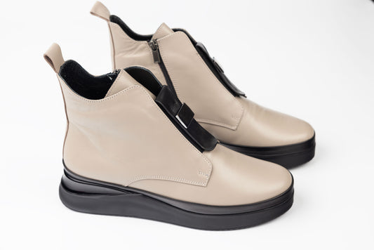 Women's genuine leather boots DOGATI 934410 Beige