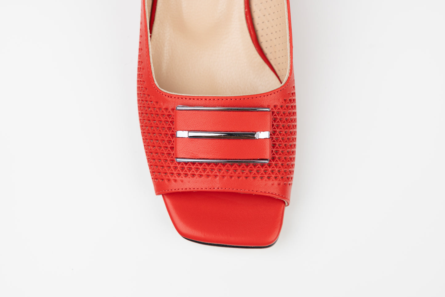 Women's genuine leather sandals LSD 434 Red