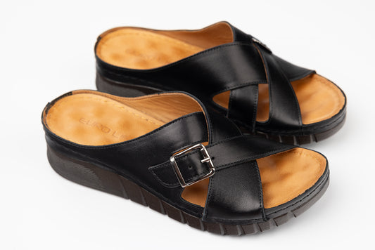 Women's genuine leather orthopedic clogs LSD 101 N