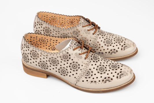 Women's genuine leather shoes PULSO 951 Beige