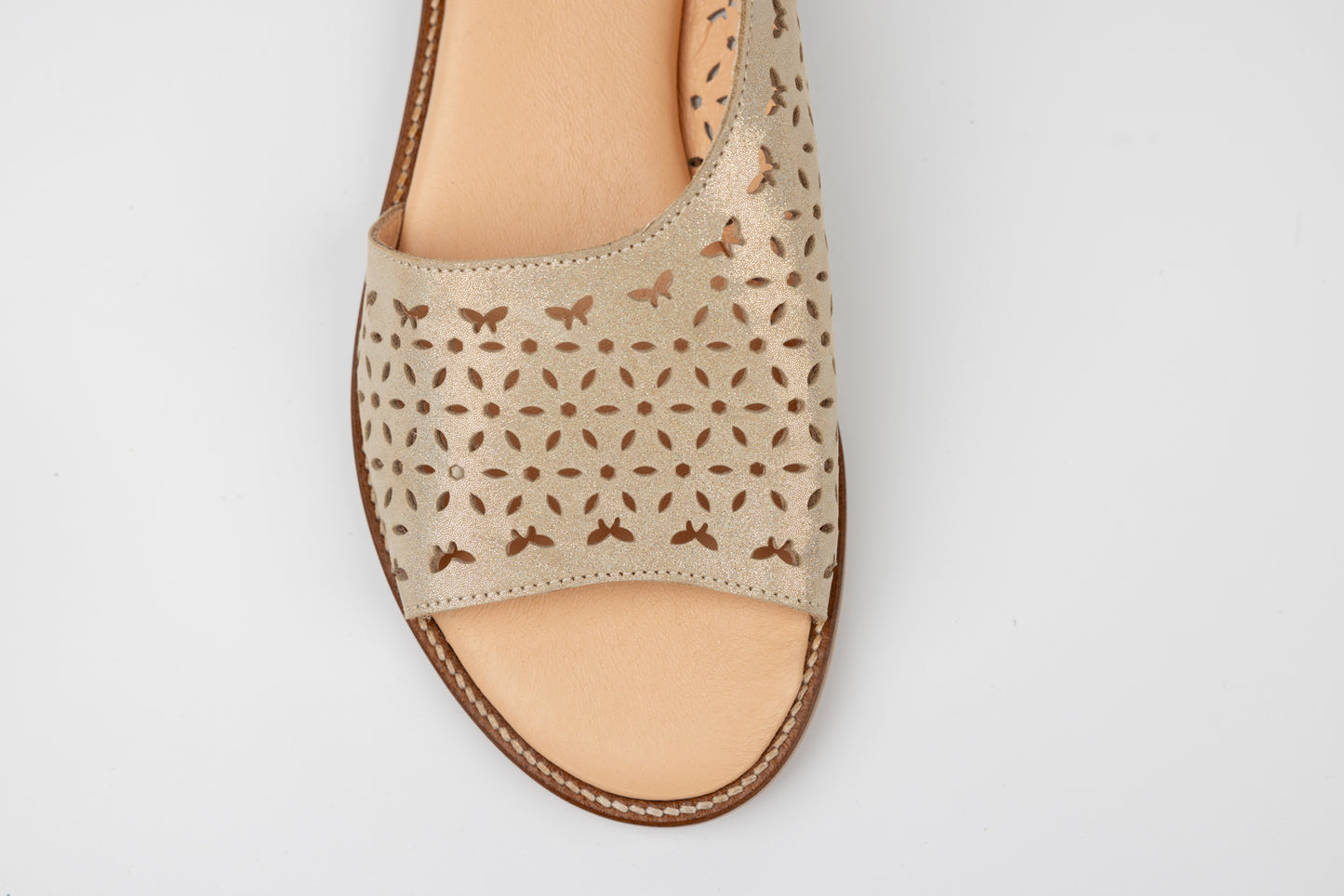 Women's genuine leather sandals PULSO 569 Gold