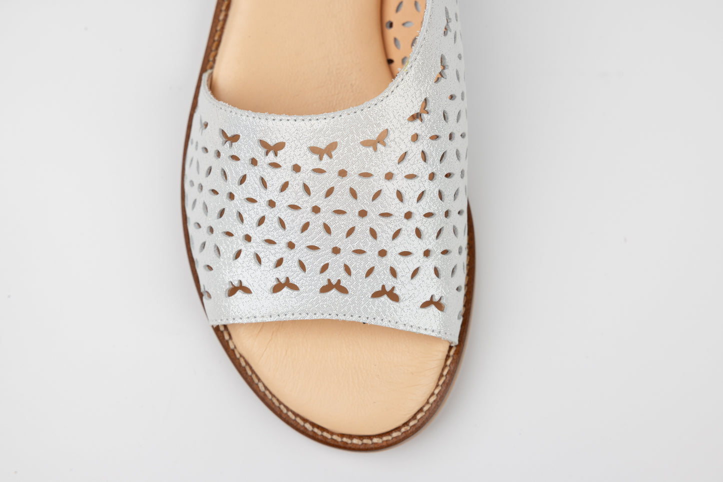 Women's genuine leather sandals PULSO 569 White XXL