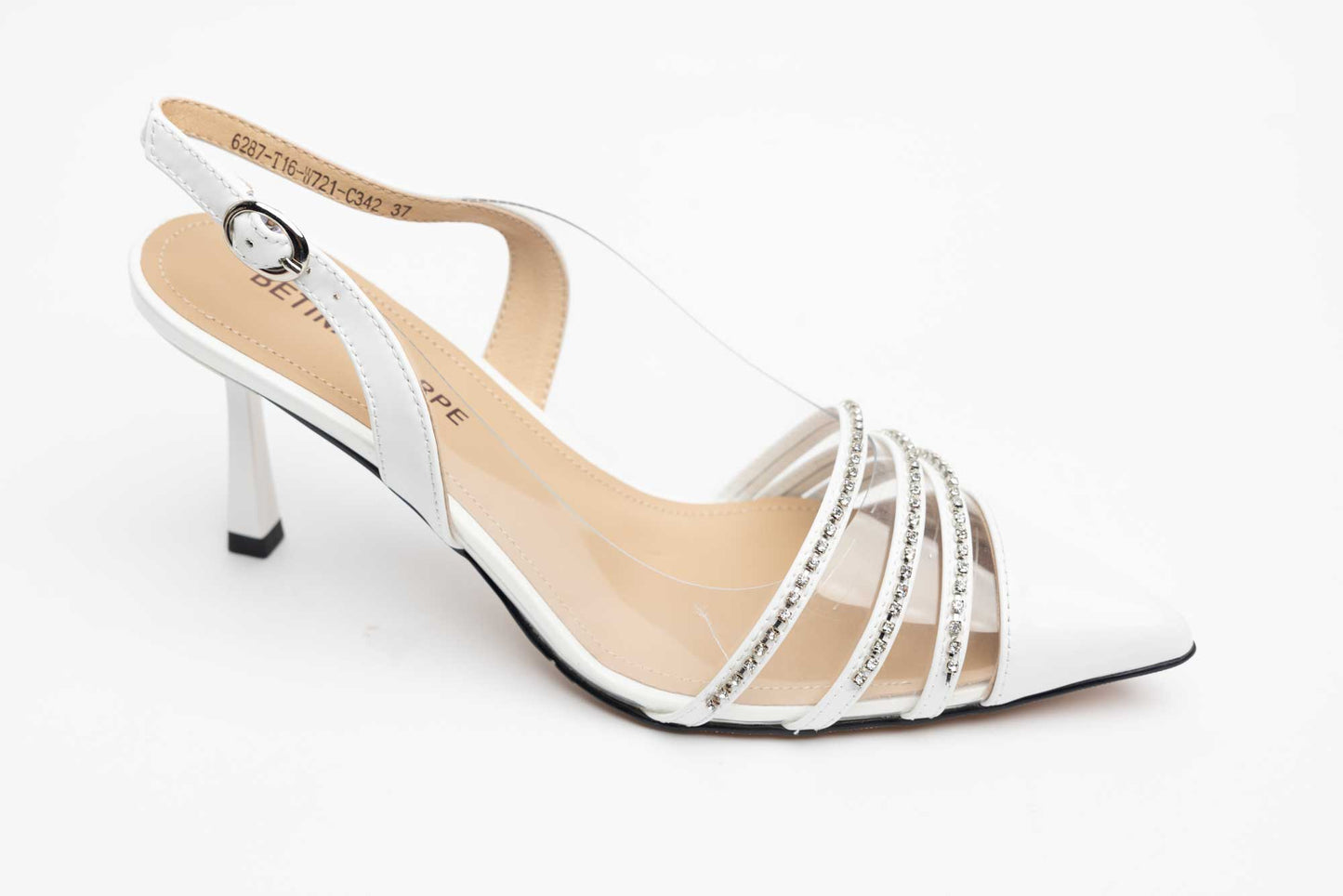 Pantofi dama piele naturală BETINA dec 6287 Alb