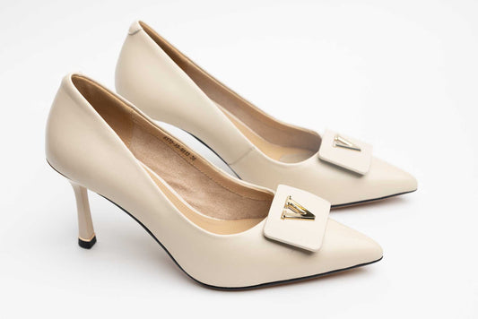 Women's genuine leather shoes BETINA 6572 Beige