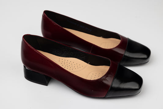 Women's genuine leather shoes PULSO 1553 Bordeaux N XXL