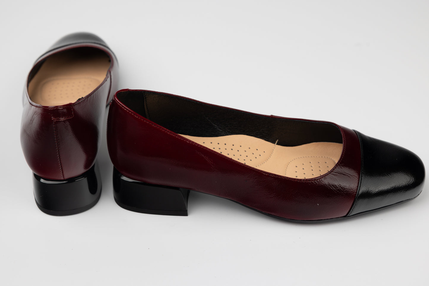Pantofi dama piele naturală PULSO 1553 Bordo N XXL