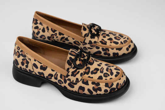 Pantofi dama piele naturală GOLD DEER 2142 Leopard