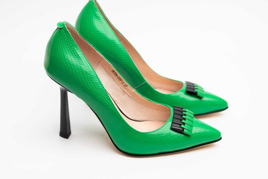 Women's genuine leather shoes BETINA 397 Green