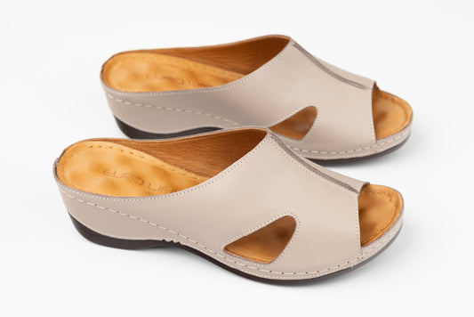 Saboti dama piele naturala LSD 504 Bej box