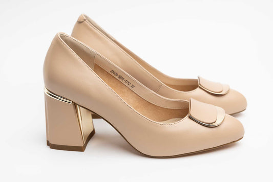 Women's genuine leather shoes BETINA 5800 Apricot