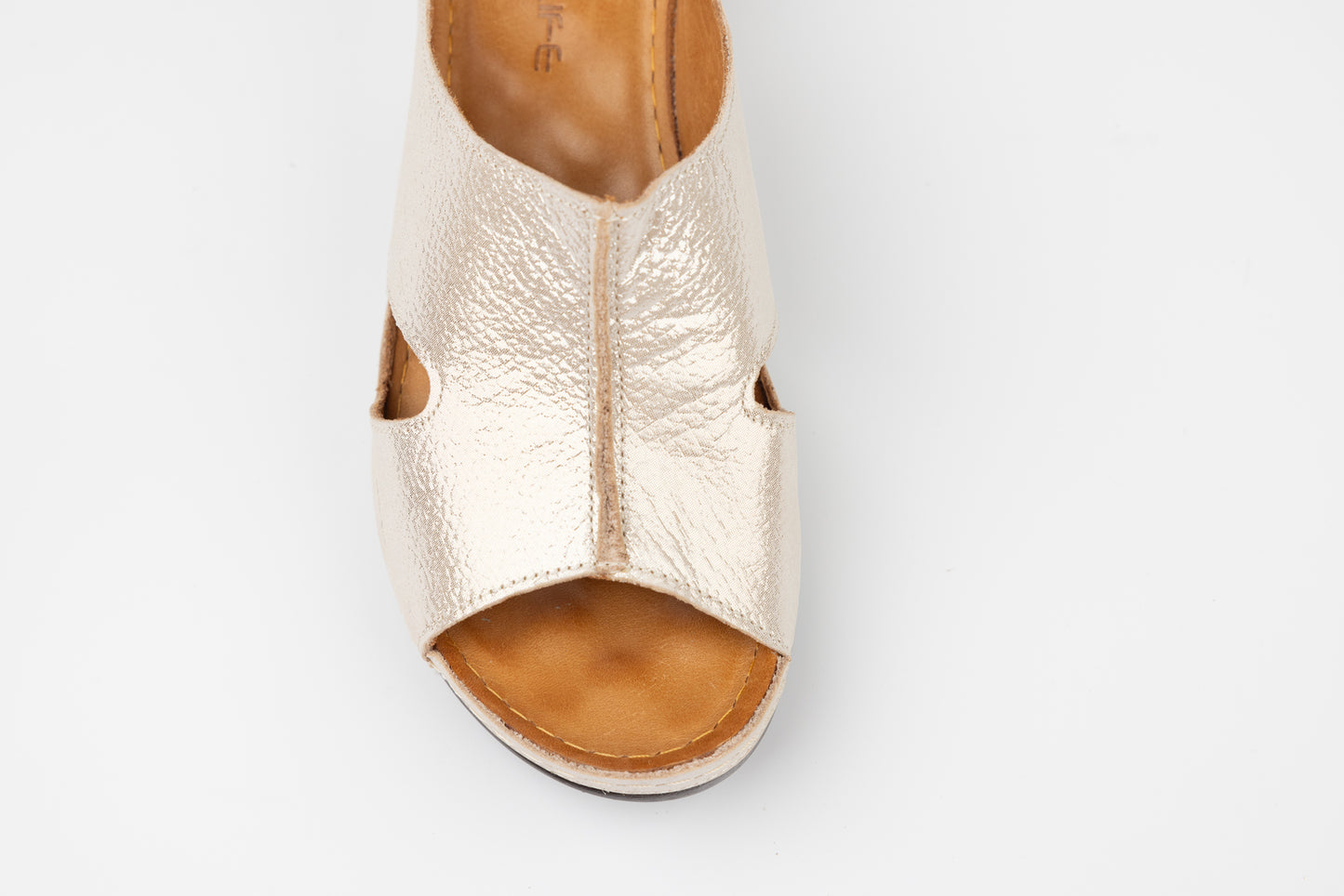 Saboti dama piele naturala LSD 504 Bej croco saten