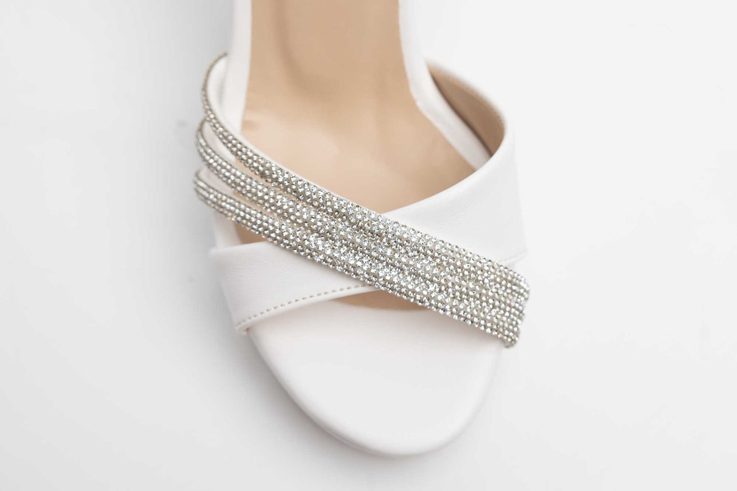 Elegant women's sandals made of eco-leather KARIN 6894 White