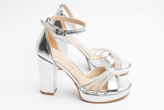 Sandale dama elegante piele ecologica KARIN 6894 Argintiu