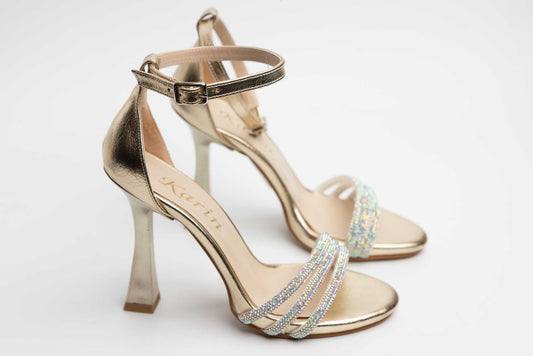 Women's eco-leather sandals KARIN 603 Gold