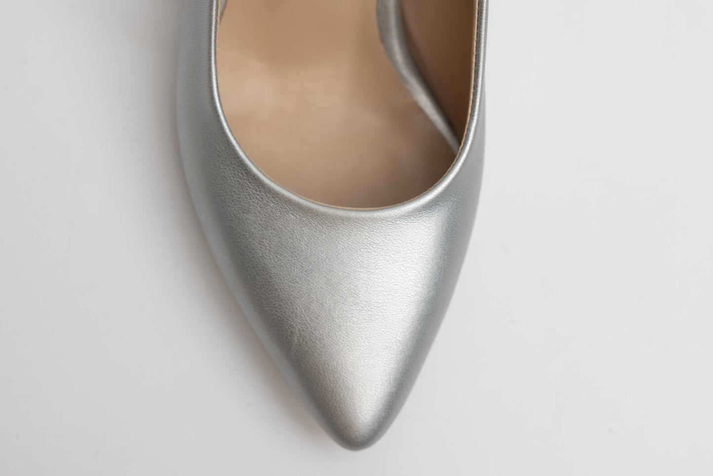 Women's eco-leather cut-out shoes KARIN 16 Box silver