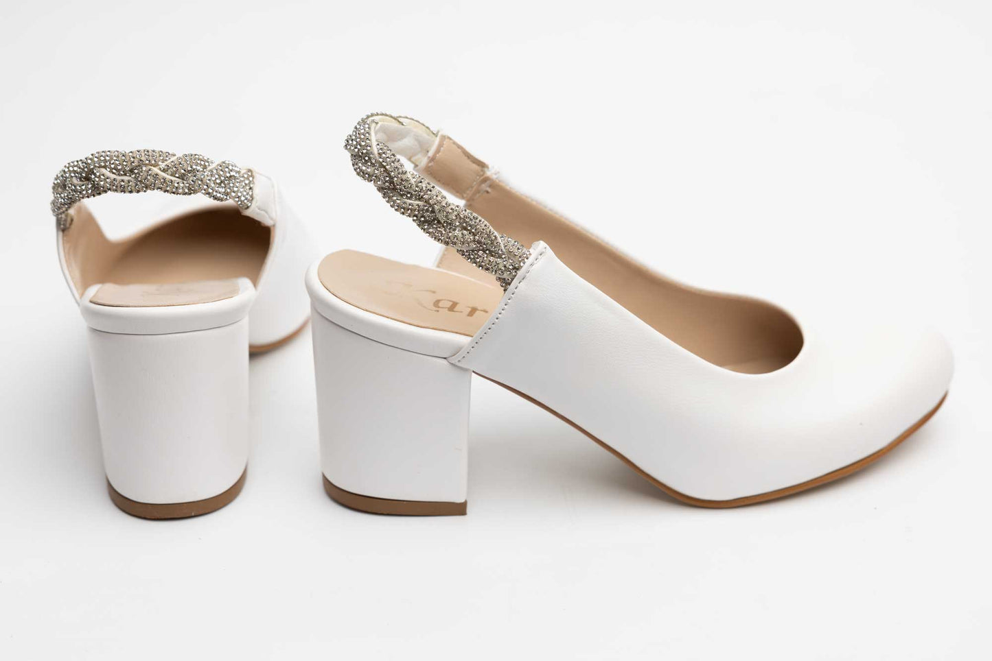 Pantofi mireasa piele eco KARIN 082 Alb box