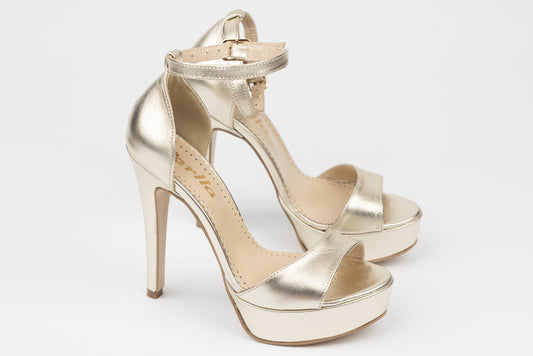 Women's genuine leather sandals PERLA 300 Gold