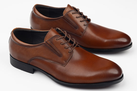 Men's genuine leather shoes JOHAN 32576 Brown