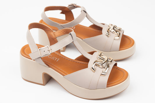 Women's genuine leather sandals DOGATI 0009 Mink