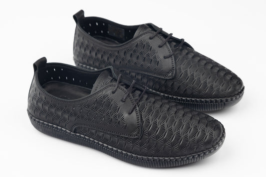 Women's shoes natural perforated leather GORETTI 43-03 N