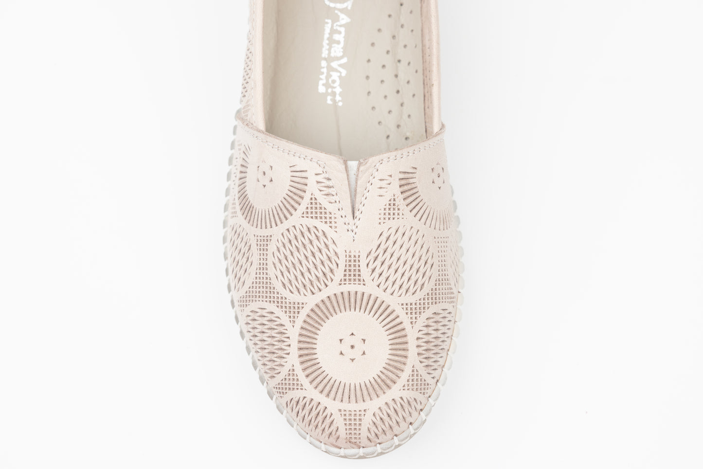 Pantofi dama piele naturală perforata GORETTI 43-07 Vizon