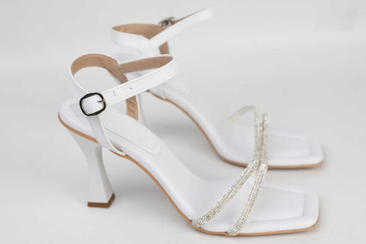 Women's eco-leather sandals LONDON 345 white
