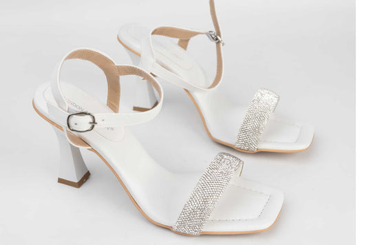 Women's eco-leather sandals LONDON 380-10 white