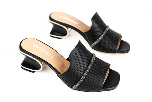 Women's clogs in natural leather, studded DOGATI 532 N