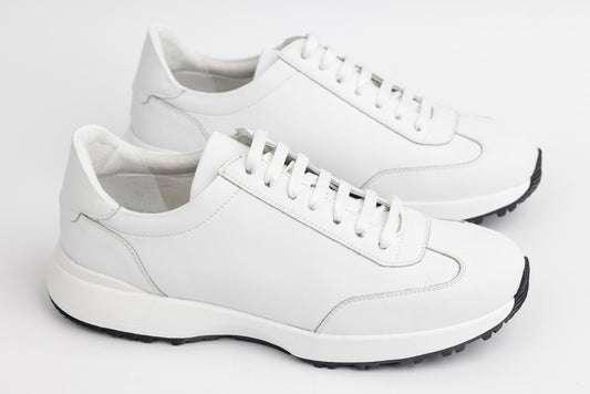 Men's genuine leather sneakers VANDER 377 White