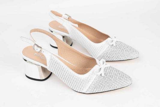 Women's shoes made of natural leather DOGATI 563 White