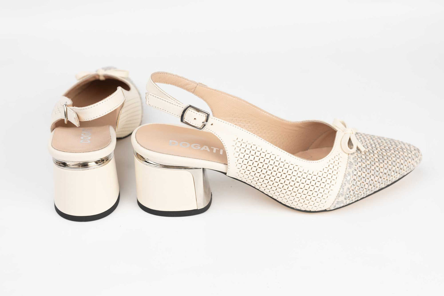 Pantofi dama piele naturala intepata DOGATI 563 Bej/ LSD 2500 Bej