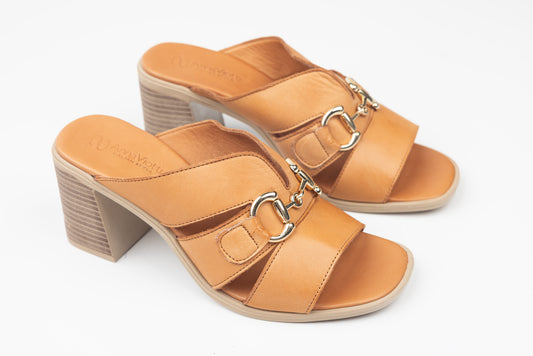 Saboti dama piele naturală ANNA VIOTI 3032 Camel