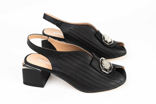 Women's sandals in perforated natural leather DOGATI 529 N