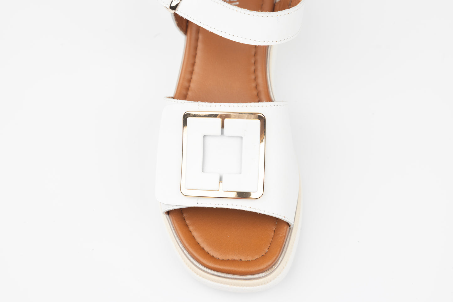 Women's genuine leather sandals ANNA VIOTI 1060 WHITE