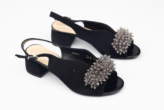 Women's sandals, genuine suede, cut-out 20824 N vel Arg