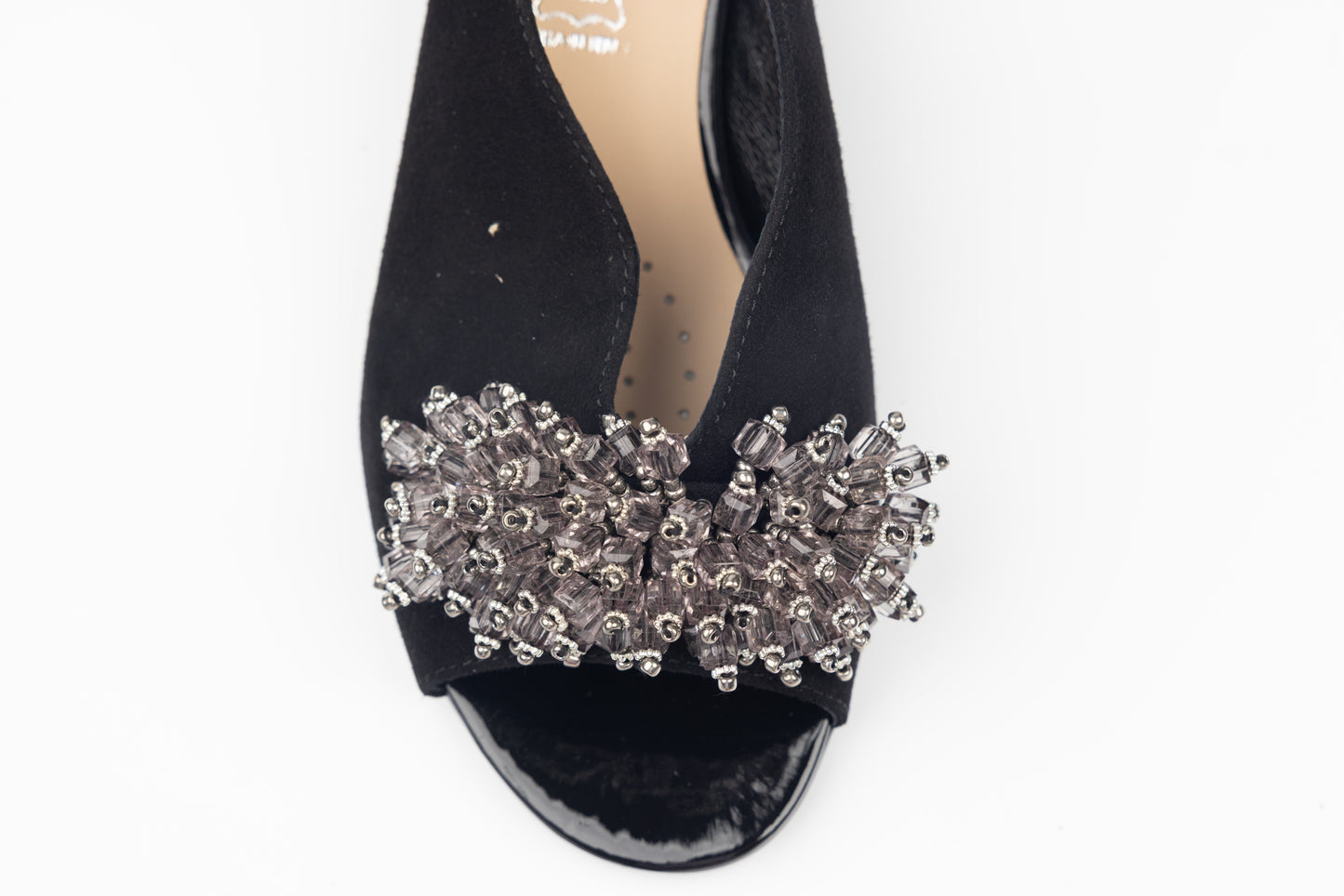 Women's sandals, genuine suede, cut-out 20824 N vel Arg