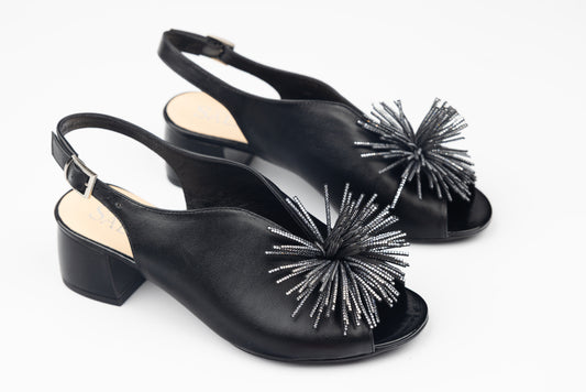 Women's sandals natural leather SALA 20715 N box